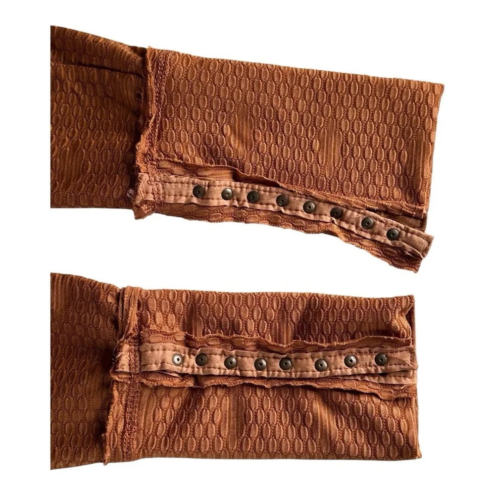 NEW Free people penny mesa combo‎ wrap long sleeve top small